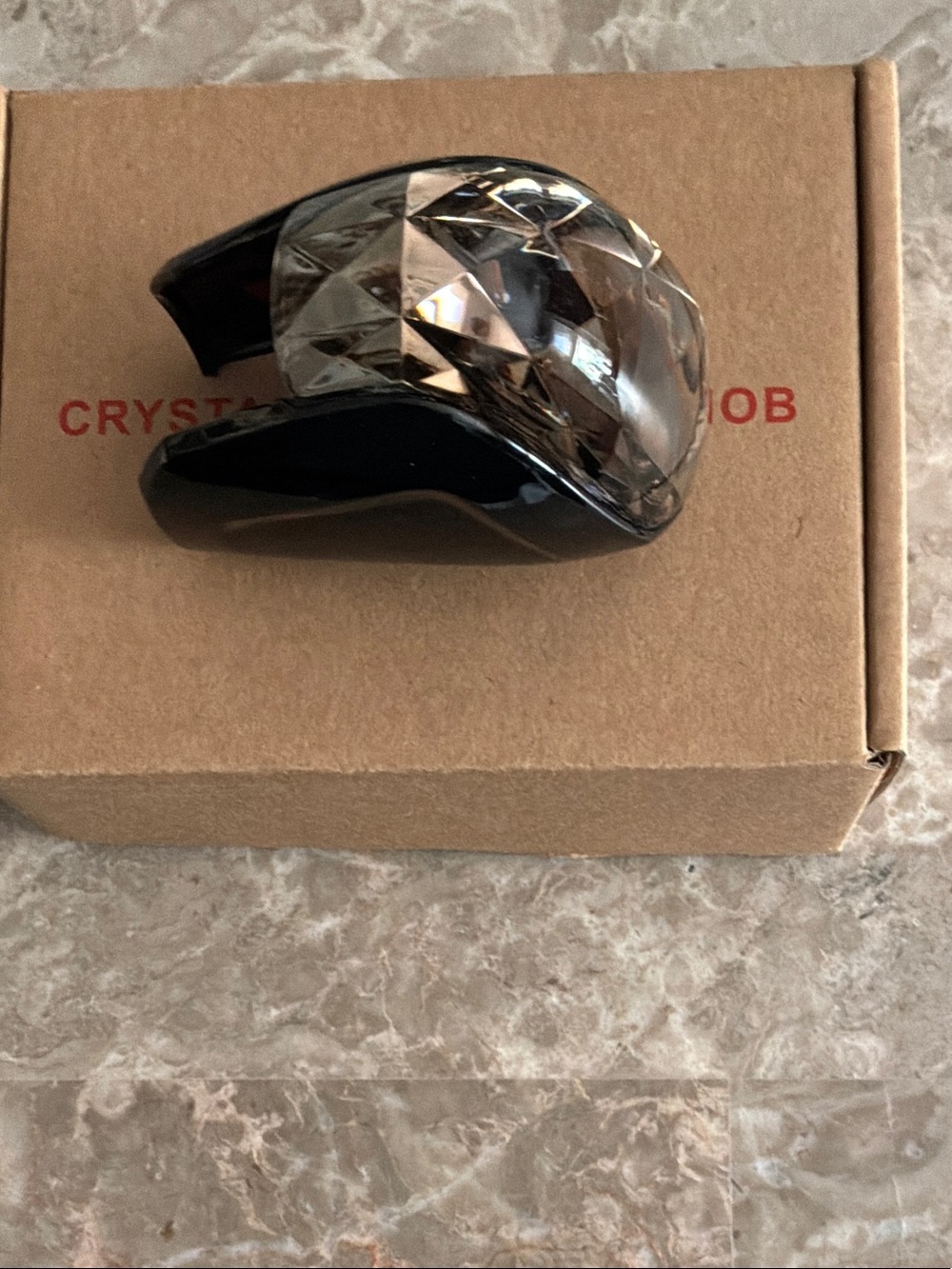 Crystal Accent Gearshift KNOB in Black and Clear